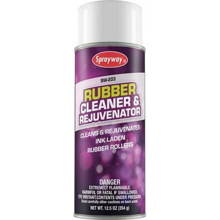 SPRAYWAY Rubber Cleaner & Rejuvenator, 16oz, 12PK SW203